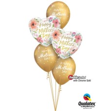 Bukiet 899 Chromeâ„¢ Gold Mother's Day Polka Dots Qualatex #82207-2 85704-3 58271-3