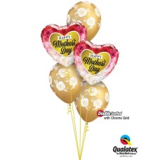 Bukiet 898 Chromeâ„¢ Gold Mother's Day Flowers Qualatex #82210-2 85640-3 58271-3