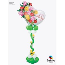 Bukiet 942 Rosy Mother's Day Wishes Qualatex #55882 48955-8 43802-8 88353-1