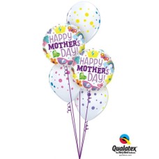 Bukiet 895 Wishing You a Beautiful Mother's Day! Qualatex #98425-2 88217-3