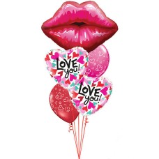 Bouquet 493 - 30 Inch 76Cm Big Red Kissey Lips Qualatex