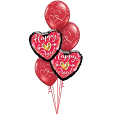Bouquet 684 Red Valentine'S Hearts