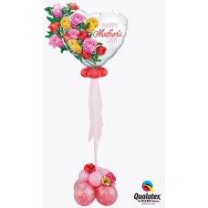 Bukiet 941 Rosy Mother's Day Qualatex #55882 85640-4 43766-4 43645-4