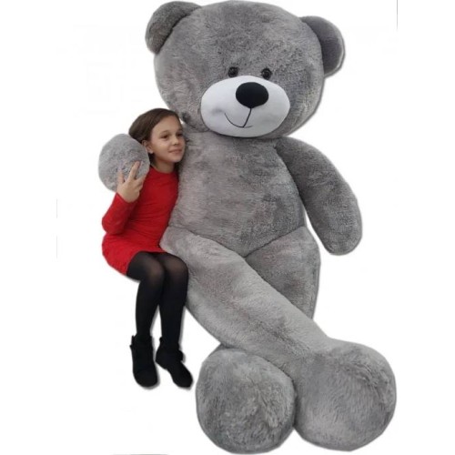 LARGE PLUSH BEAR 220cm PLUSH BEAR MASCOT GIANT - GRAY