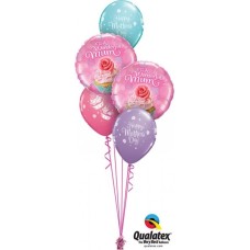 Bouquet 394 To A Wonderful Mum Cupcake Qualatex #90585-2 11978-3