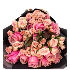 Scarlett Pink Imported Rose Bouquet
