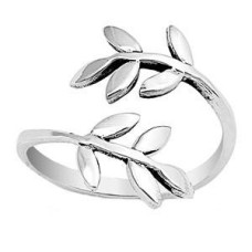 Wrap Around Leaf Midi Ring