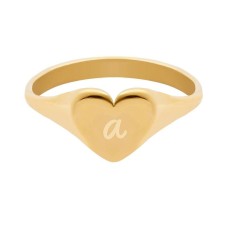 In My Heart Initial Signet Ring