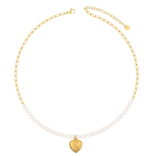 Positano Pearl Initial Necklace