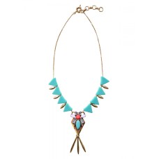Geometric Triangle Statement Necklace In Mint