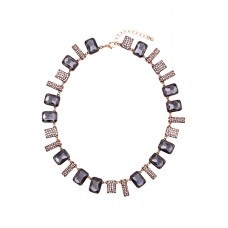 Grey Glitter Statement Necklace