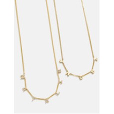 Mini 18K Gold Custom Spaced Letter Name Necklace