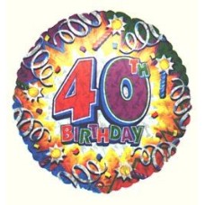 Birthday Explosion 40 Balloon (Standard)