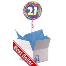21st Birthday Balloon in a Box (Deluxe)