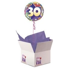 30th Birthday Balloon in a Box (Deluxe)