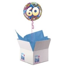 60th Birthday Balloon in a Box (Deluxe)