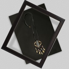 Tribal Designer Neckpiece in Black Gray