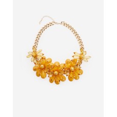 Necklace With Large Floral Charms