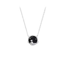 925 Sterling Silver Fashion Temperament Little Prince Flower Pendant with Necklace