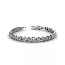 KRYSTAL COUTURE Venice Tennis Bracelet Embellished with Swarovski crystals - White Gold/Clear