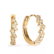 Huggies 18k Gold Plated Fuji Hoop Earrings