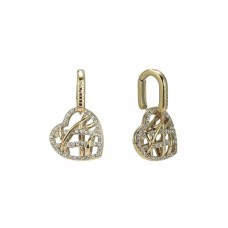 Heart Cage Huggie Earrings