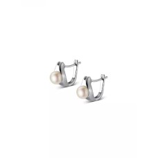 925 Silver Zircon Freshwater Pearl Earrings JW AR-M01519