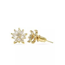 Birth Flower 14k Gold Plated July Lotus Stud Earrings