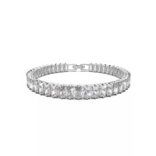BULLION GOLD Ballerina Baguette Set Bracelet in White Gold