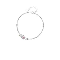 925 Sterling Silver Fashion Elegant Tulip Bracelet with Cubic Zirconia