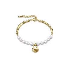 BULLION GOLD Carlisle Heart-Lock Pendant Bracelet