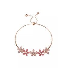 KRYSTAL COUTURE Petalia Pink Bracelet Featured Swarovski Crystals in Rose Gold
