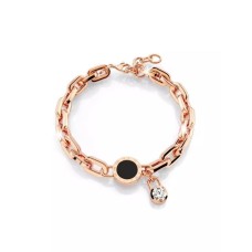 BULLION GOLD Roman Numeral Bracelet in Rose Gold Layered Steel Jewellery