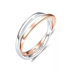925 SIGNATURE Forever Love Dual Tone Promise Ring