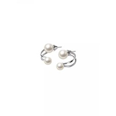 925 Silver Zircon Faux Pearl Earrings JW AR-M01036