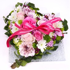 Heart - Flower heart with pink roses