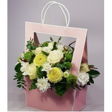 A message of love - a bag of flowers in a spring mood