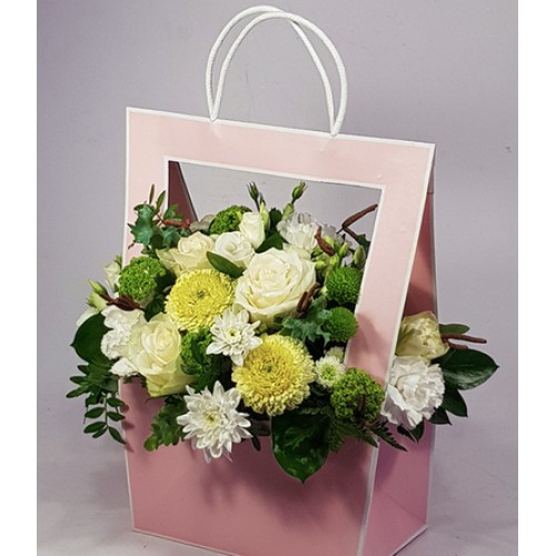 A message of love - a bag of flowers in a spring mood