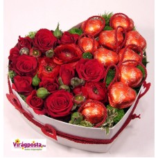 My Sweet Heart! - pink box with marzipan