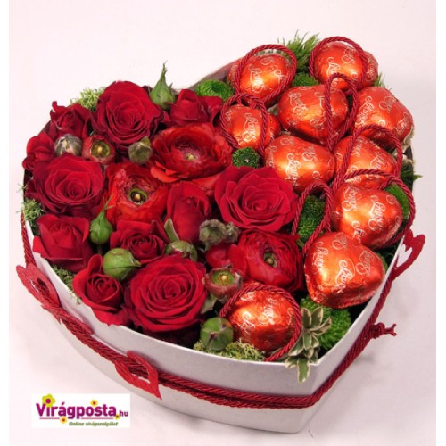 My Sweet Heart! - pink box with marzipan