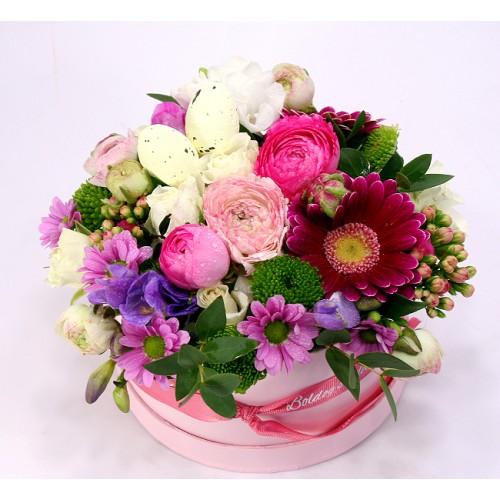 Flower box in pink
