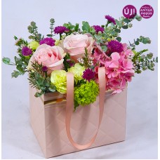 Pink Lady - with roses and hydrangea