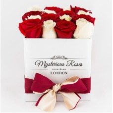 Rose box in red and white - Rose box (Medium)