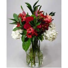 I love freely - bouquet with bright red colors (Medium)