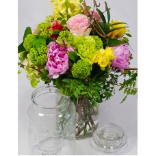 Lilac bouquet - Mother's Day surprise in a vintage glass vase (Small)