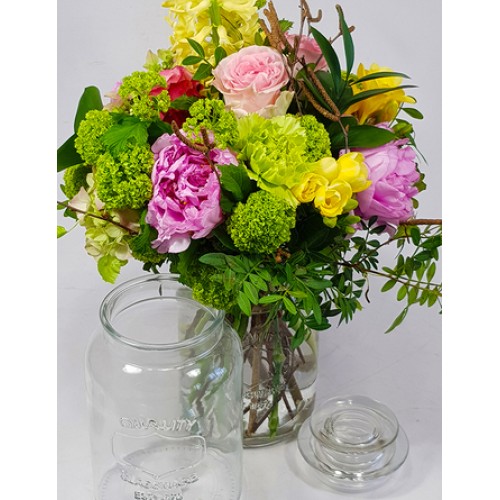 Lilac bouquet - Mother's Day surprise in a vintage glass vase (Small)
