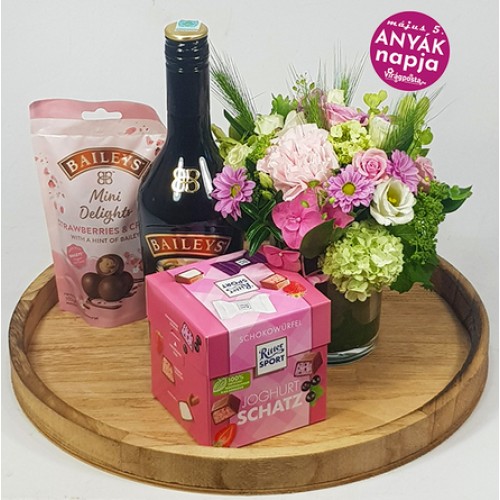 Flowers for mom - with Bailey's and Ritter chocolate