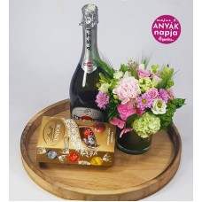 Flowers for mother - Martini with champagne