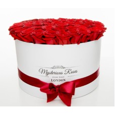 Red roses in a giant rose box - rose box