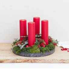 Classic Advent decoration with block lights
